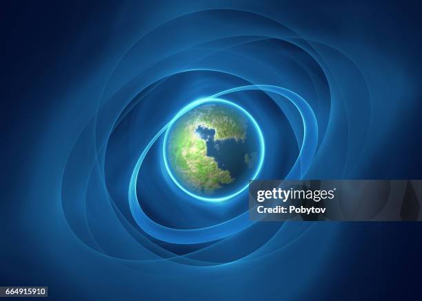 extraterrestrial life - world map 3d stock illustrations
