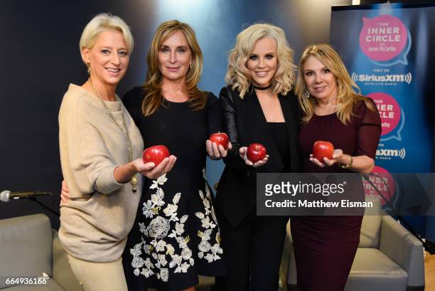 Dorinda Medley, Sonja Morgan, Jenny McCarthy and Ramona Singer pose together for a photo during Jenny McCarthy's series, 'Inner Circle,' on her...