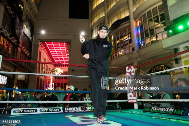 Petr Petrov during his public workout at The Printworks on April 5, 2017 in Manchester, England.