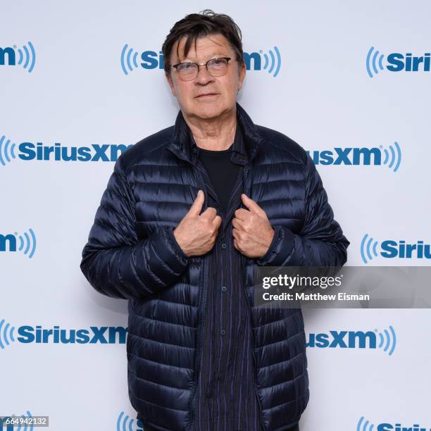 Musician Robbie Robertson visits SiriusXM Studios on April 5, 2017 in New York City.