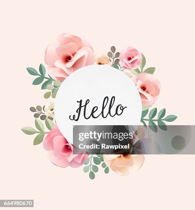 Heelo Message Hello Message Rose Pattern Concept High-Res Vector Graphic - Getty Images