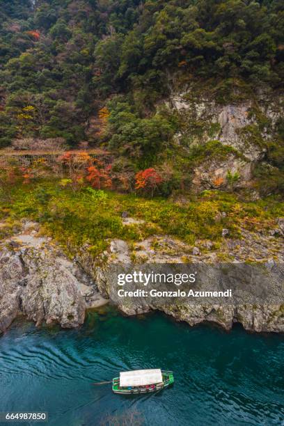 oboke gorge at iya valley in japan - iya valley stock pictures, royalty-free photos & images