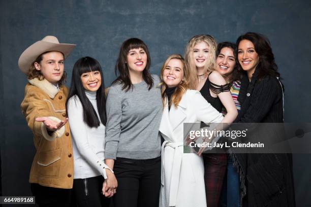 Actor Logan Miller, actress Cynthy Wu, director Ry-Russo Young, actress Zoey Deutch, actress Elena Kampouris, actress Medalion Rahimi, and Jennifer...