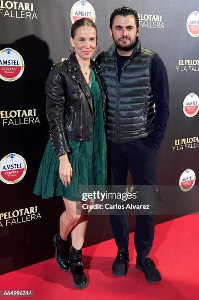 Carola Baleztena and Emiliano Suarez attend 'El Pelotari Y La Fallera' premiere at the Callao cinema on April 5, 2017 in Madrid, Spain.