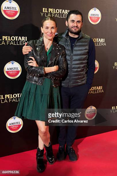 Carola Baleztena and Emiliano Suarez attend 'El Pelotari Y La Fallera' premiere at the Callao cinema on April 5, 2017 in Madrid, Spain.