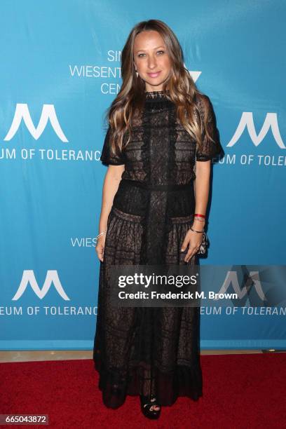 Designer Jennifer Meyer attends The Simon Wiesenthal Center's 2017 National Tribute Dinner at The Beverly Hilton Hotel on April 5, 2017 in Beverly...