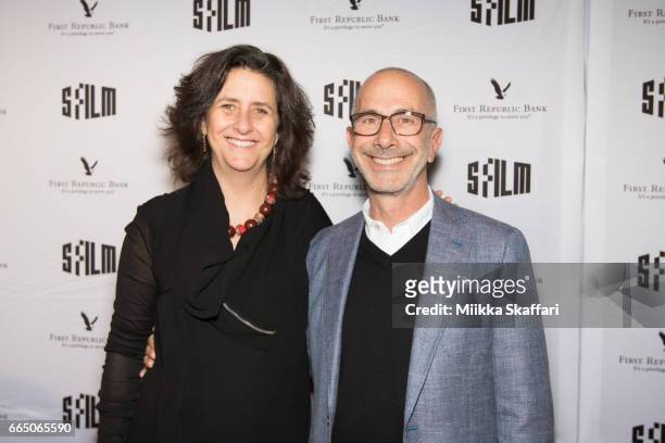 Producers Gigi Pritzker and Russel Levine arrive at the opening night screening of "Landslide" at 60th San Francisco International Film Festival in...