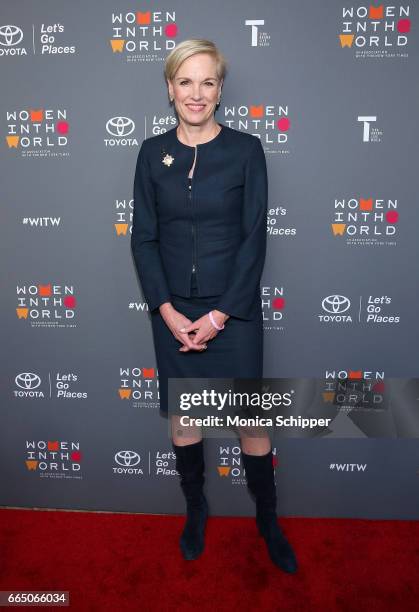 President of the Planned Parenthood Federation of America Cecile Richards attends the 8th Annual Women In The World Summit at Lincoln Center for the...