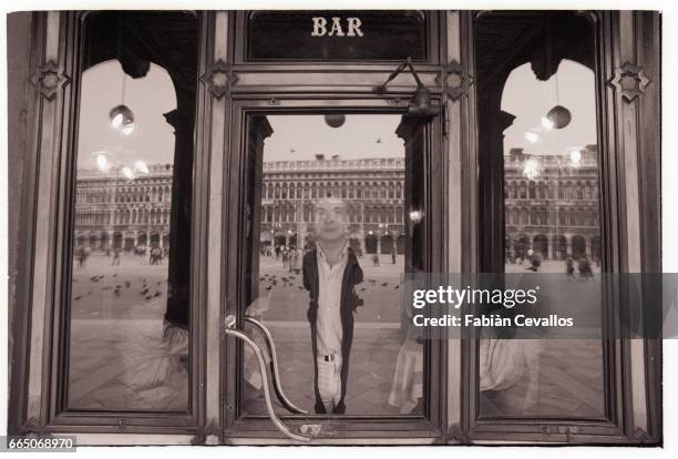 French Singer Michel Sardou and His Wife Babette in Venice