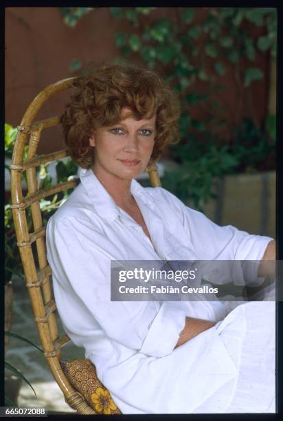 Actress Carla Gravina at home in Rome.