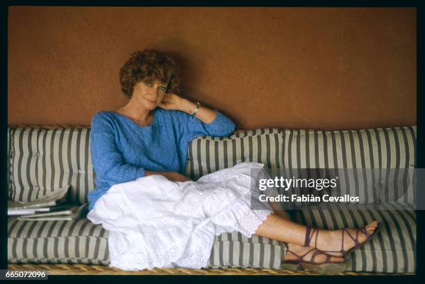 Actress Carla Gravina at home in Rome.