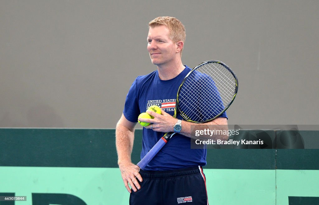Australia v USA - Davis Cup World Group Quarterfinals: Official Draw & Practice