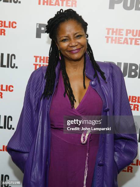 Tonya Pinkins attends "Gently Down The Stream" opening night at The Public Theater on April 5, 2017 in New York City.