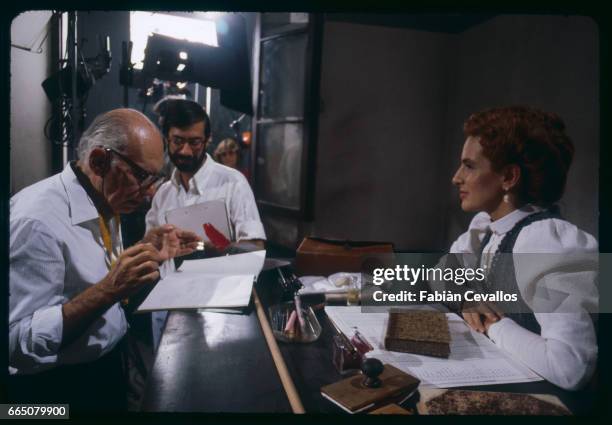 Luigi Commencini and Giuliana De Sio on the Set of the Movie Heart