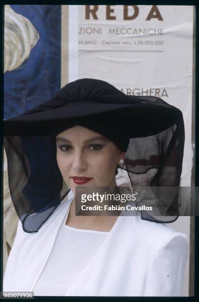 Portrait of Italian actress Stefania Sandrelli on the set of the movie The Key , directed by Tinto Brass. This film is about a romantic menage a...