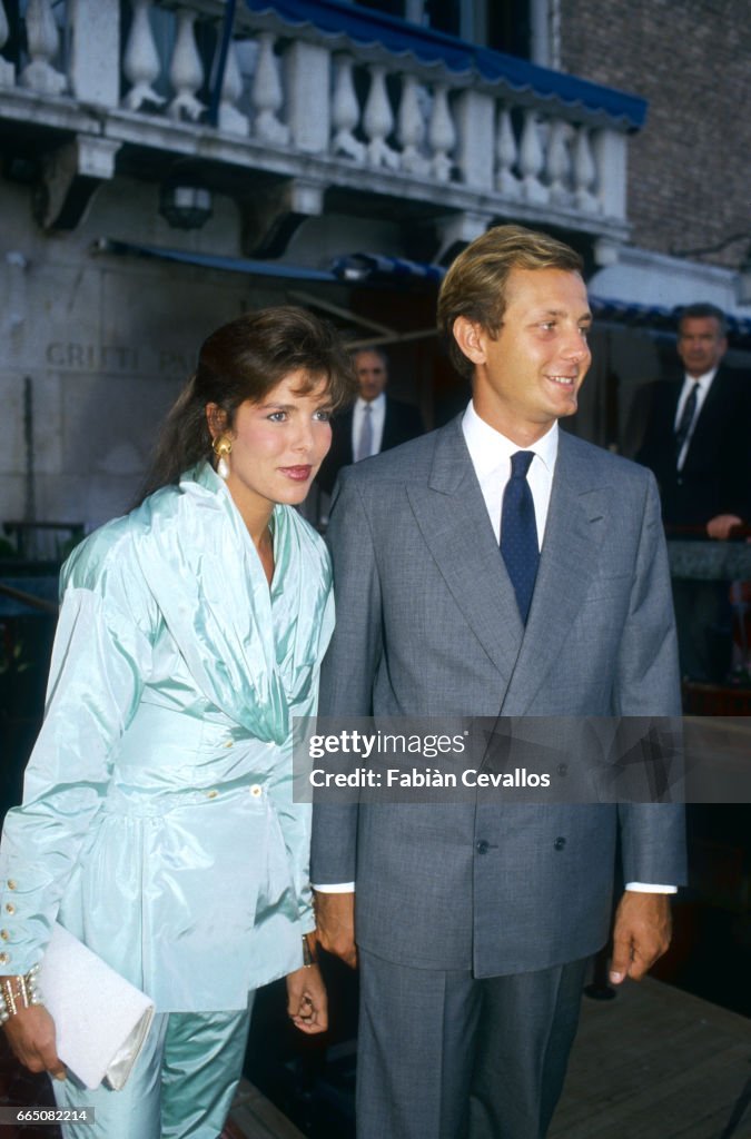Princess Caroline of Monaco and her husband Stefano Casiraghi meet ...