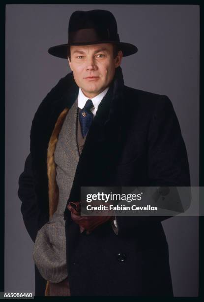 Austrian actor Klaus Maria Brandauer poses for a portrait during the shooting of the 1988 movie Burning Secret, or Brennendes Geheimnis in German....