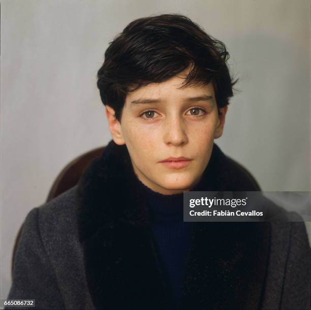 Young actor David Eberts poses for a portrait during the shooting of the 1988 movie Burning Secret, or Brennendes Geheimnis in German. Directed by...