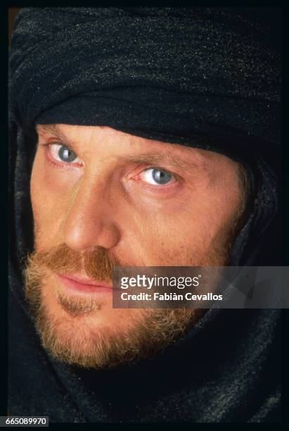 French actor Christopher Thompson during a photo session for director Bob Swaim's film L'Atlantide based on French writer Pierre Benoit's 1919 novel,...