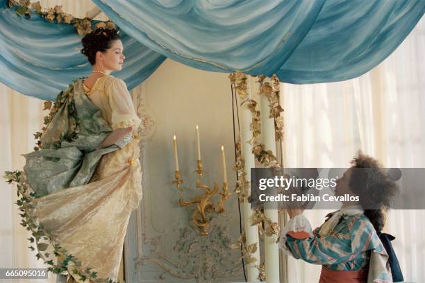 French actress Barbara Schulz stars in TV film "Le jeune Casanova" , directed by Giacomo Battiato.