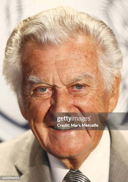 Bob Hawke looks on at the launch of Hawke's Lager at The Clock Hotel on April 6, 2017 in Sydney, Australia. The former Australian Prime Minister...