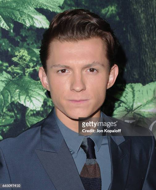 Actor Tom Holland arrives at the Premiere Of Amazon Studios' "The Lost City Of Z" at ArcLight Hollywood on April 5, 2017 in Hollywood, California.