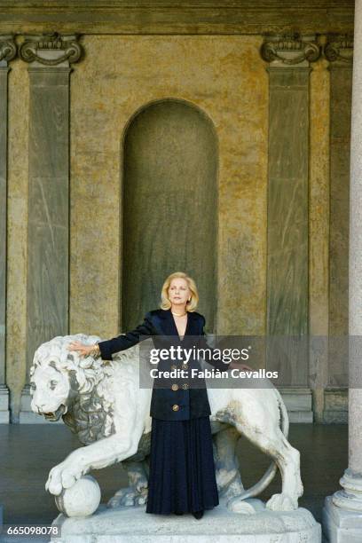 Italian actress Virna Lisi at Hotel Hassler, in Rome.