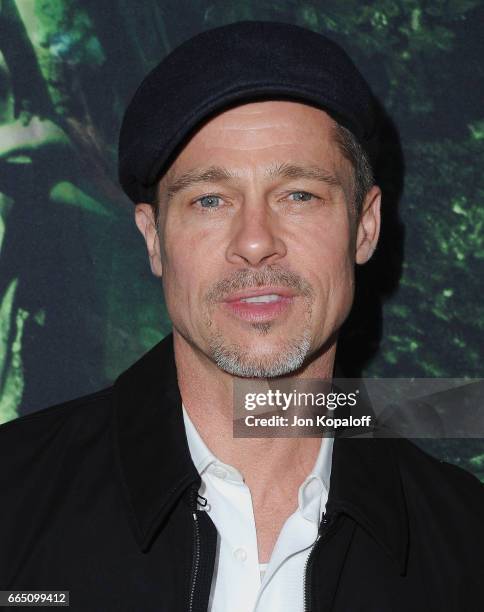 Actor Brad Pitt arrives at the Premiere Of Amazon Studios' "The Lost City Of Z" at ArcLight Hollywood on April 5, 2017 in Hollywood, California.