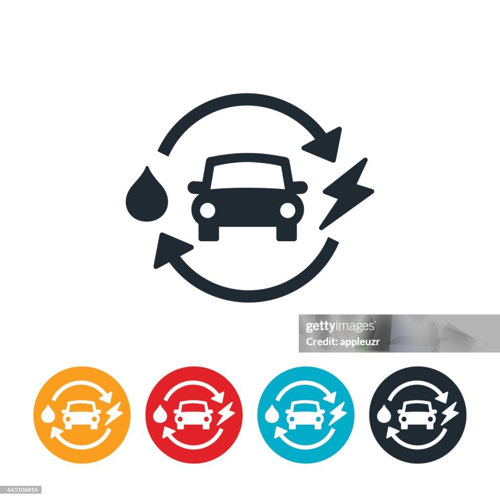 Hybrid Car Icon