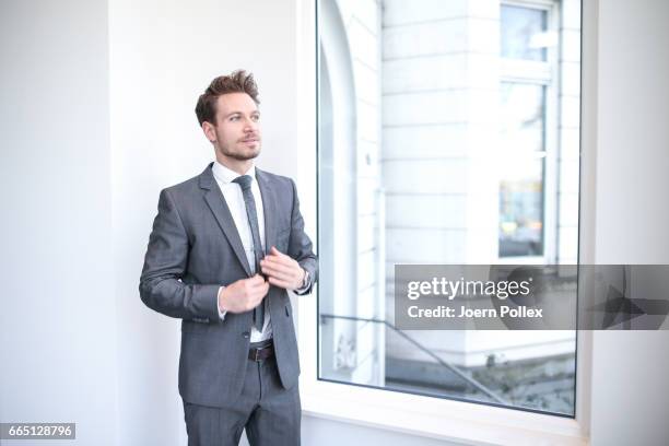 Bachelor Sebastian Pannek poses during a Photo Call of the Fashion Label "die Herren Edel" on April 6, 2017 in Hamburg, Germany. Sebastian Pannek has...