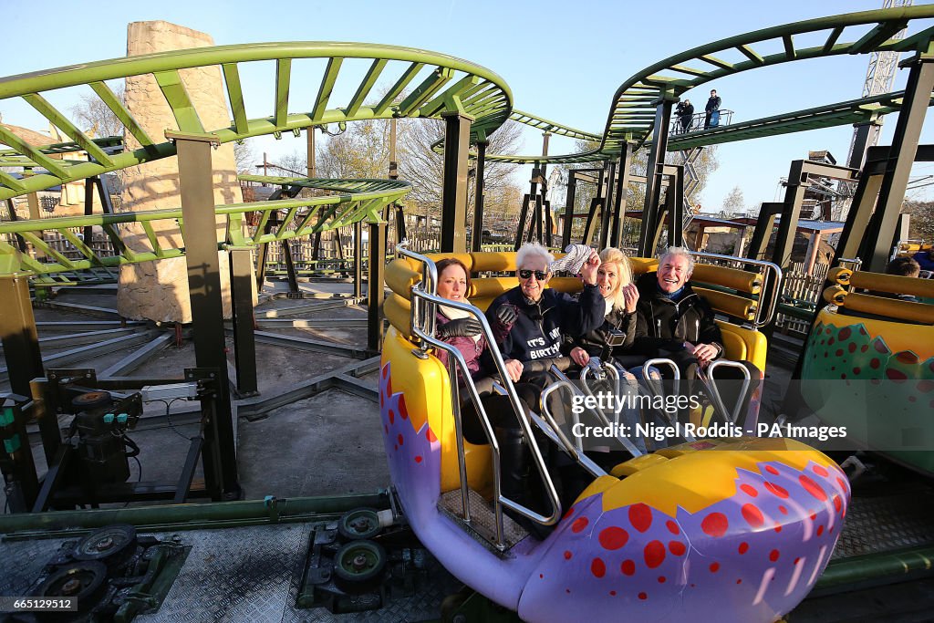 World's oldest person to ride a roller coaster