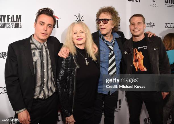 Director Barnaby Clay, director Penelope Spheeris, photographer Mick Rock and Shepard Fairey attend the screening for "SHOT! The Psycho Spiritual...