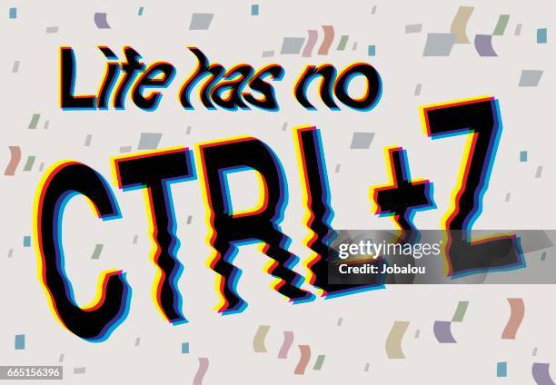glitch life has no ctrl+z - static texture stock illustrations