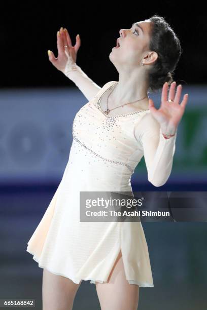 Evgenia Medvedeva of RUssia performs in the gala exhibition during day five of the World Figure Skating Championships at Hartwall Arena on April 2,...