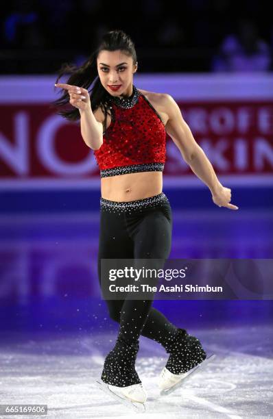 Gabrielle Daleman of Canada performs in the gala exhibition during day five of the World Figure Skating Championships at Hartwall Arena on April 2,...