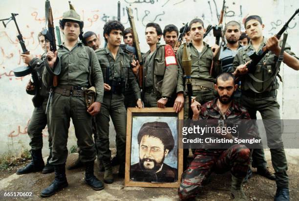 Shiite militiamen in Beirut.