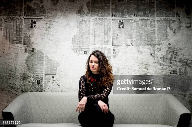 Alba Brunet poses during a portrait session at 'Novotel Madrid Center' on April 5, 2017 in Madrid, Spain.