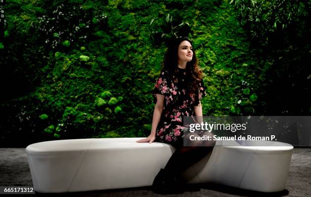 Alba Brunet poses during a portrait session at 'Novotel Madrid Center' on April 5, 2017 in Madrid, Spain.