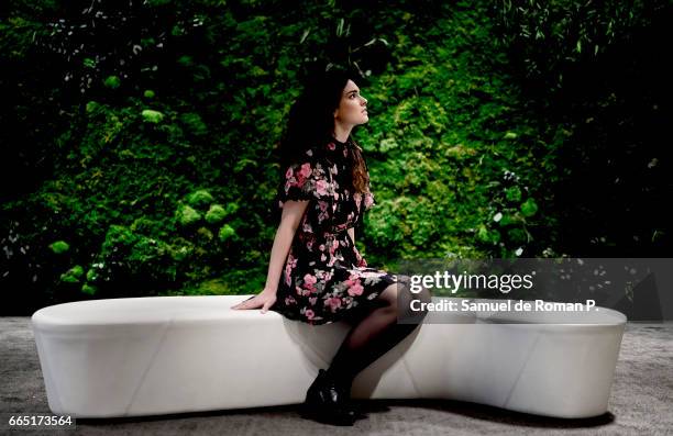 Alba Brunet poses during a portrait session at 'Novotel Madrid Center' on April 5, 2017 in Madrid, Spain.