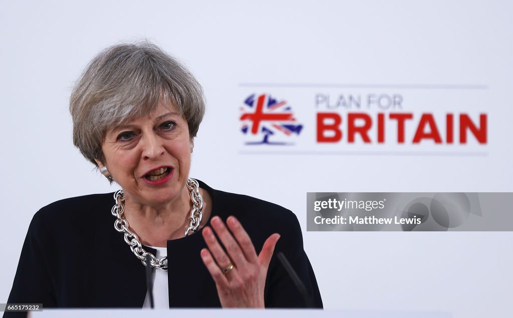 Theresa May Launches The Conservative Party Local Election Campaign