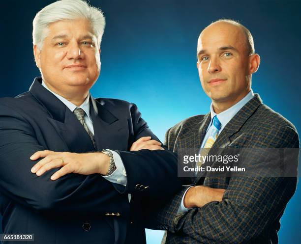 Mike Lazaridis and Jim Balsillie, co-CEOs of Research in Motion, producers of BlackBerry.