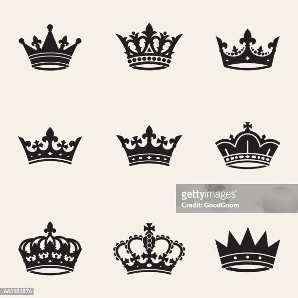 ilustrações de stock, clip art, desenhos animados e ícones de crown sollection - royalty