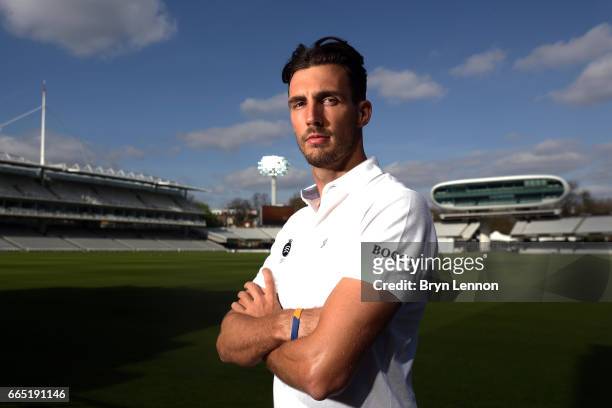 Steven Finn of Middlesex CCC poses for a portrait during their media day at Lord's Cricket Ground on April 5, 2017 in London, England.