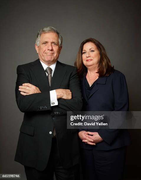 Les Moonves and Jo Ann Ross