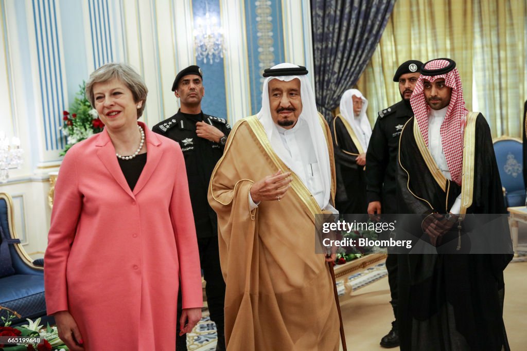 U.K. Prime Minister Theresa May Visits Saudi Arabia To Promote Trade And Security