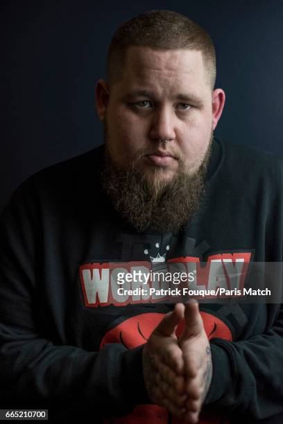 Singer-songwriter Rory Graham aka Rag'n'Bone Man is photographed for Paris Match on January 17, 2017 in Paris, France.
