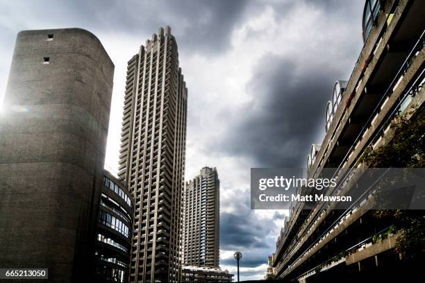 the barbican centre london england uk - barbican stock pictures, royalty-free photos & images