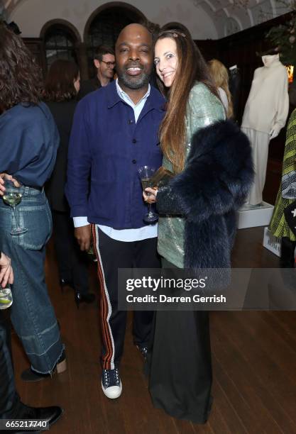 Duro Olowu and Bonnie Young attends the Matchesfashion.com 30th Anniversary Dinner on April 5, 2017 in New York City.