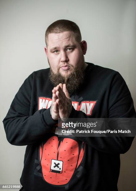 Singer-songwriter Rory Graham aka Rag'n'Bone Man is photographed for Paris Match on January 17, 2017 in Paris, France.