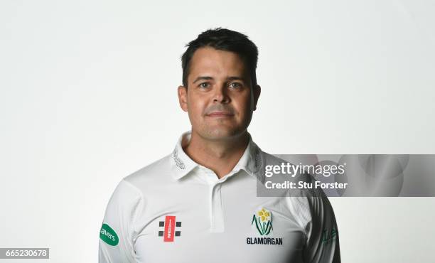 Glamorgan player Jacques Rudolph pictured at the photocall ahead of the 2017 Cricket season at Aston Martin on April 6, 2017 in St Athan, Wales.